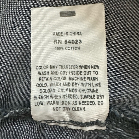 Women’s Dress GAP Denim Shift Dress Blue Front Pockets Roll Tab Shoulder Dress - Picture 12 of 12